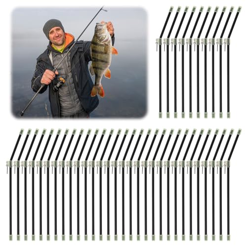 Tulov Set da 40 pezzi Fishing Anti Tangle Boom Sleeves Set di accessori da pesca con vortice curva, accessori per barche, lago e pesca in acque