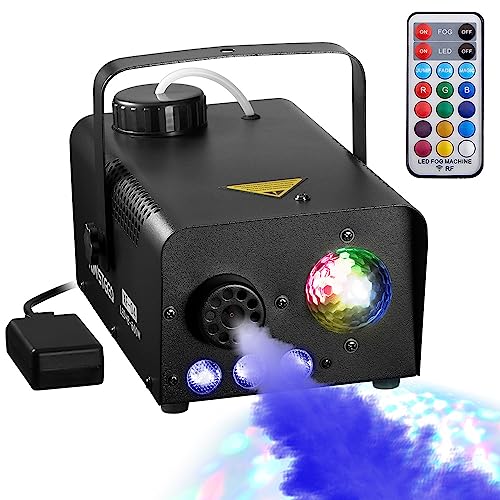 Fog Machine Smoke Machine for Halloween Parties Wedding,600 Watt Portable Fogger Machines with LED Lights and Disco Ball Fog Machine Smoke Machine for Halloween Parties Wedding,600 Watt Portable Fogger Machines with LED Lights and Disco Ball