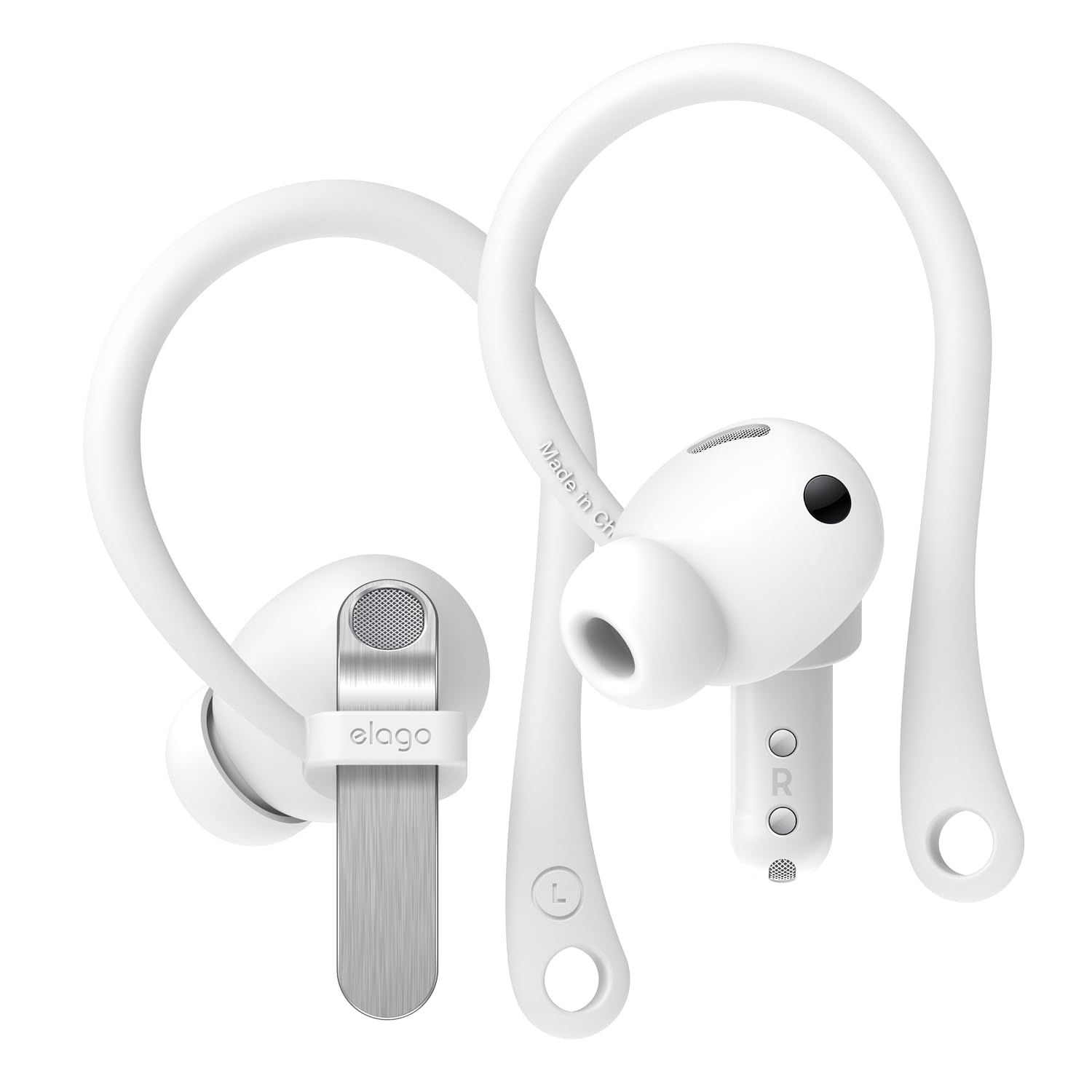 elago Ear Hooks Designed for Samsung Galaxy Buds 4 & Galaxy Buds 4 Pro Earbuds Accessories, Anti-Slip, Ergonomic Design, Comfortable Fit (White)-image-31