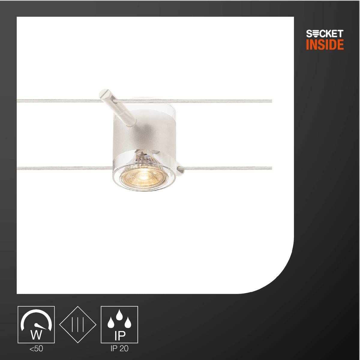 Faretto LED SLV Per Tensostruttura - Cromo, 50W, Illuminazione Interni, Design Minimal - Foto 14