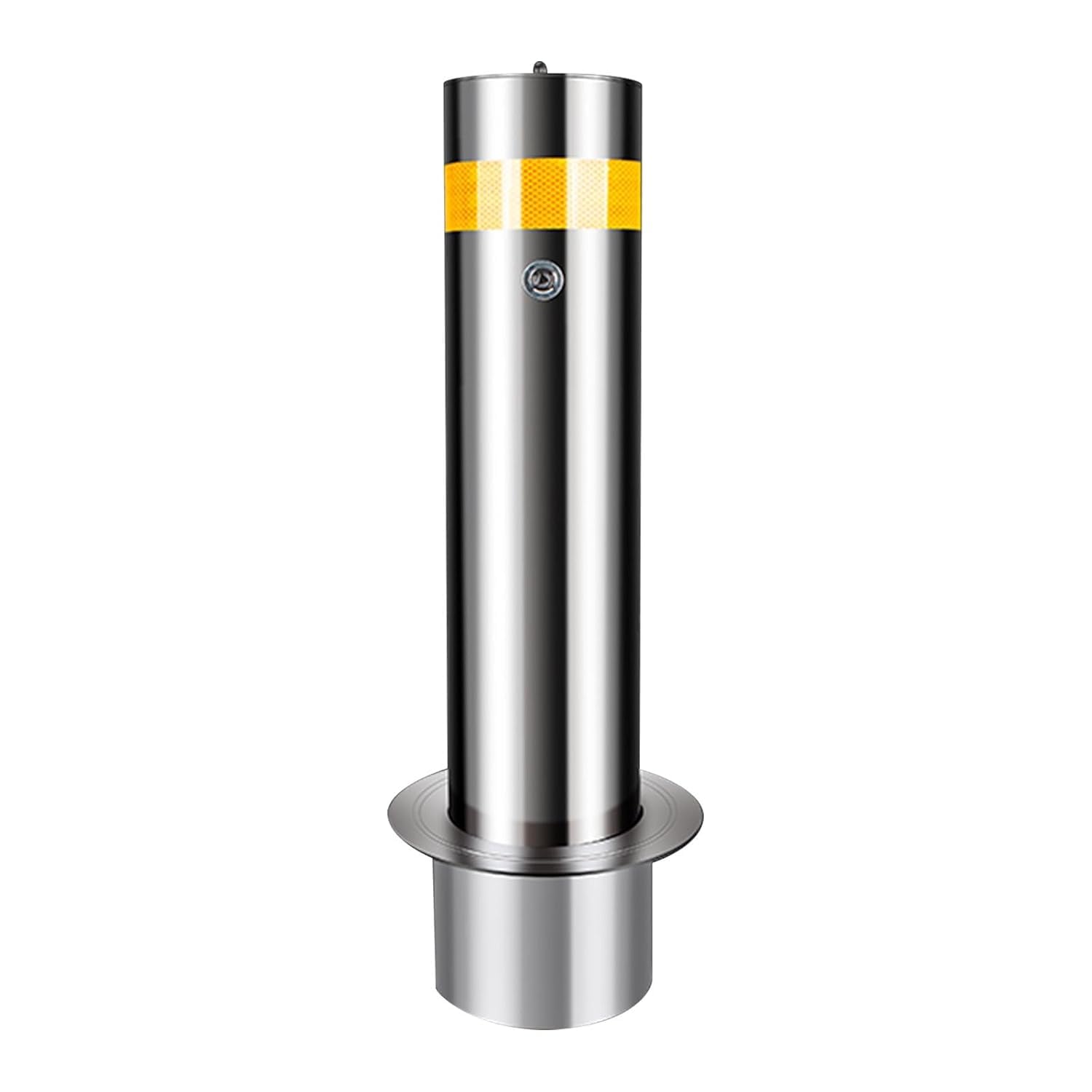 GTHTUHFD Removable Yellow Safety Bollard - 6Pcs Steel Parking & Traffic Delineators With Reflective Strips 23.6” X 6.3” Street Stanchions For Enhanced Visibility & Safet,23.6 * 6.3in(1pcs)