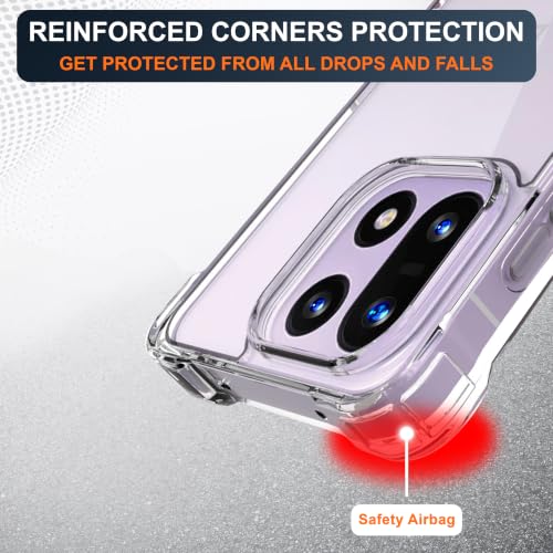 Image of CEDO Cover for OnePlus 15 (5G) | Camera Protection Shockproof Bumper-Edge | 360 Degree Protection Acrylic Crystal Clear TPU+PC | Transparent Back Case Backcover (Transparent)
