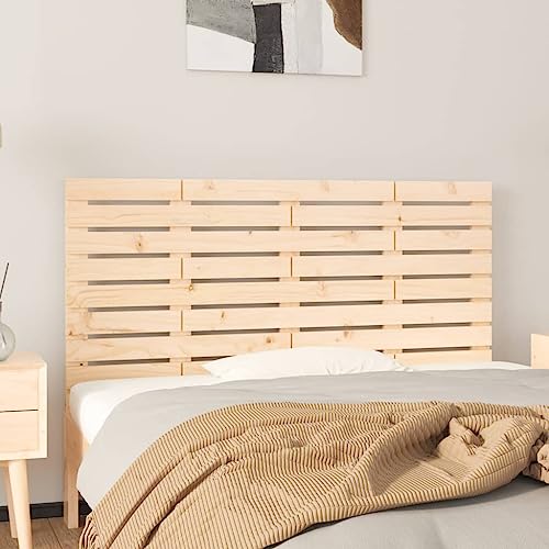 Genérico Cabecero de Cama de Pared Madera Maciza de Pino 156x3x63 cm Mobiliario,Camas y Accesorios,Cabeceros y pies de Cama Marrón 11,13kg