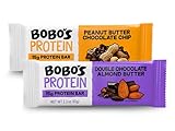 Bobo's Protein Bar Variety Pack, Chocolate Chip Peanut Butter (6 Bars) and Double Chocolate Almond Butter (6 Bars)