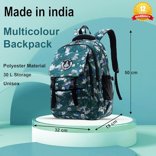 Image of Tinytot 30 Litre Waterproof School Backpack Bags for Women - Large 19 Inch Laptop Bag for Boys &Girls 12+ Years, College Bag for Girls and Boys, Men, Women - Ideal for Office, Travel, School, College