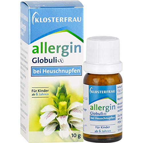 Klosterfrau Allergin Globuli | 10 g | Homöopathisches Mittel | Anwendung bei Heuschnupfen Symptomen | bei tränenden & juckenden Augen, laufender Nase, Niesreiz oder Reizungen der Atemwege