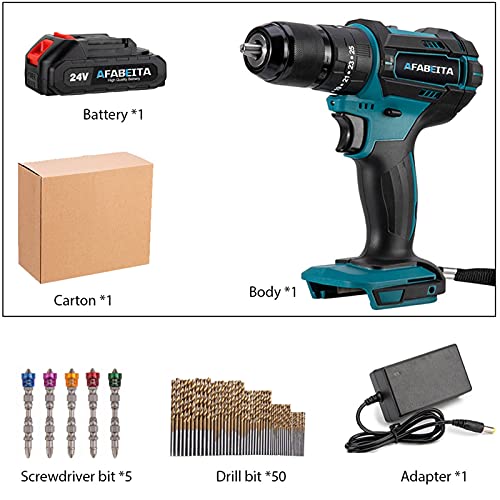 QHYXT 3-in-1-Akku-Schlagbohrmaschine, elektrischer Schraubendreher, elektrische Bohrmaschine, elektrischer Schlagbohrer… – Bild 3