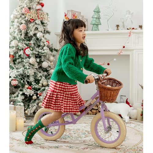 Image of ACEGER 12 inch Kids Balance Bike with Basket, Toddler Bicycle for Early Learning Leg Strength and Steady Balancing, Durable Frame&Tool-Free Adjustable Seat, Gift Bike for 2-5 Kids, No Brake