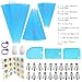 Reusable Piping Bags and Tips Set - Silicone Pastry Bags 3X (12’’+14’’+16’’) with Icing & Frosting Tips for Cake Decorating, Cupcakes, Cookies, Deviled Eggs, and Baking Accessories, Baking Tools Kit