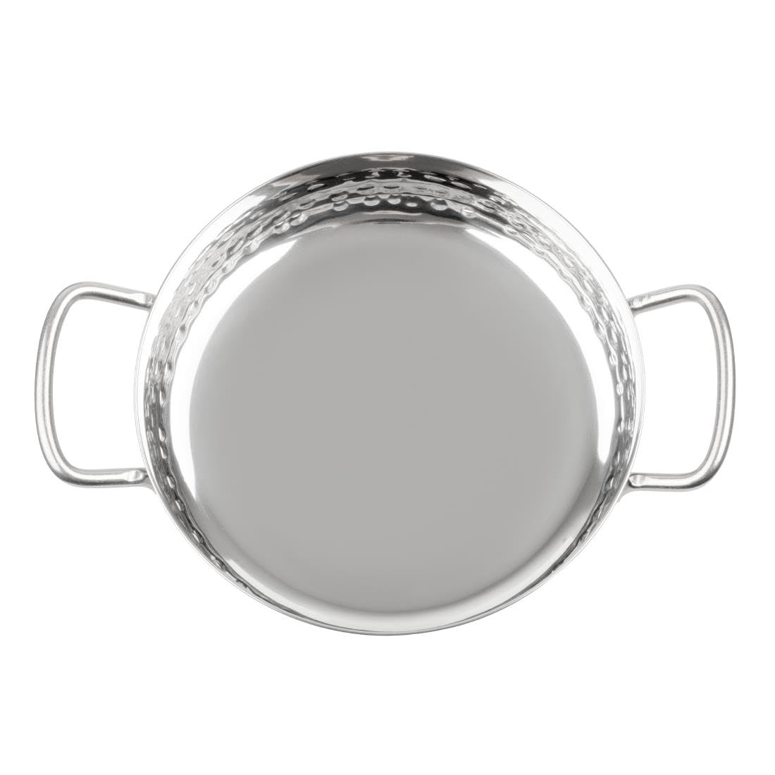 Olympia Table Presentation Handled Dish Stainless Steel Hammered, 150 mm