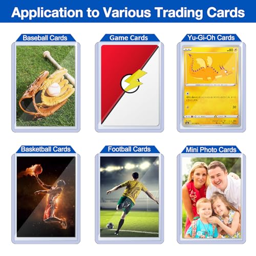 Sooez SZA02030101A 32 Count Topload Card Holder, Sooez 35Pt Topload Card Protector, 3 Inch X 4 Inch Hard Plastic Card Sleeves, Baseball Card Protector, Rigid Toploading Card Case For Collectible Trading Sports Cards thumb #5