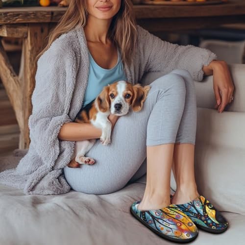 Jeiento Cute Cat Closed Toe Slipper for Women House Shoes Ladies Home Indoor Slippers4