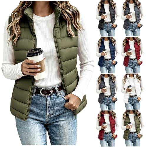 Puffer Vest Women Casual Lightweight Zip Up Sleeveless Quilted Jacket - image 1