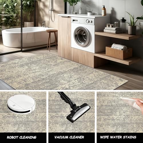 Tapis antidérapant lavable idéal pour salle à manger et salon