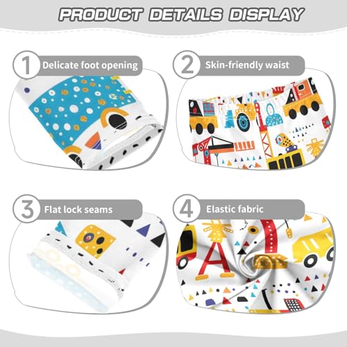 Bolaz Toddler Girls Leggings Printed Yoga Pants Leggings Construction Vehicles for Kids3