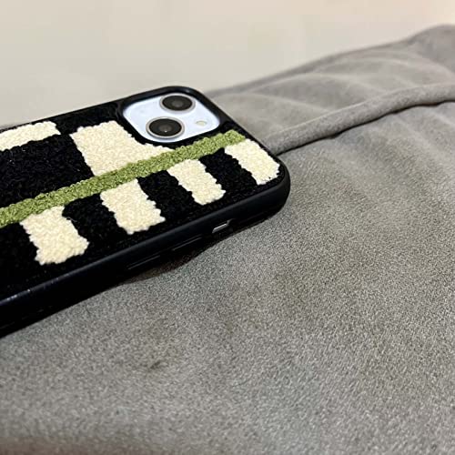 Tewwsdi Checkered Phone Case Compatible With Iphone 14 Plus 6.7Inch 2022 Soft Fluffy Case Girly Retro Chic Slim Bumper Furry Fabric Washable Protective Cover(Checkerboard) #TOP4