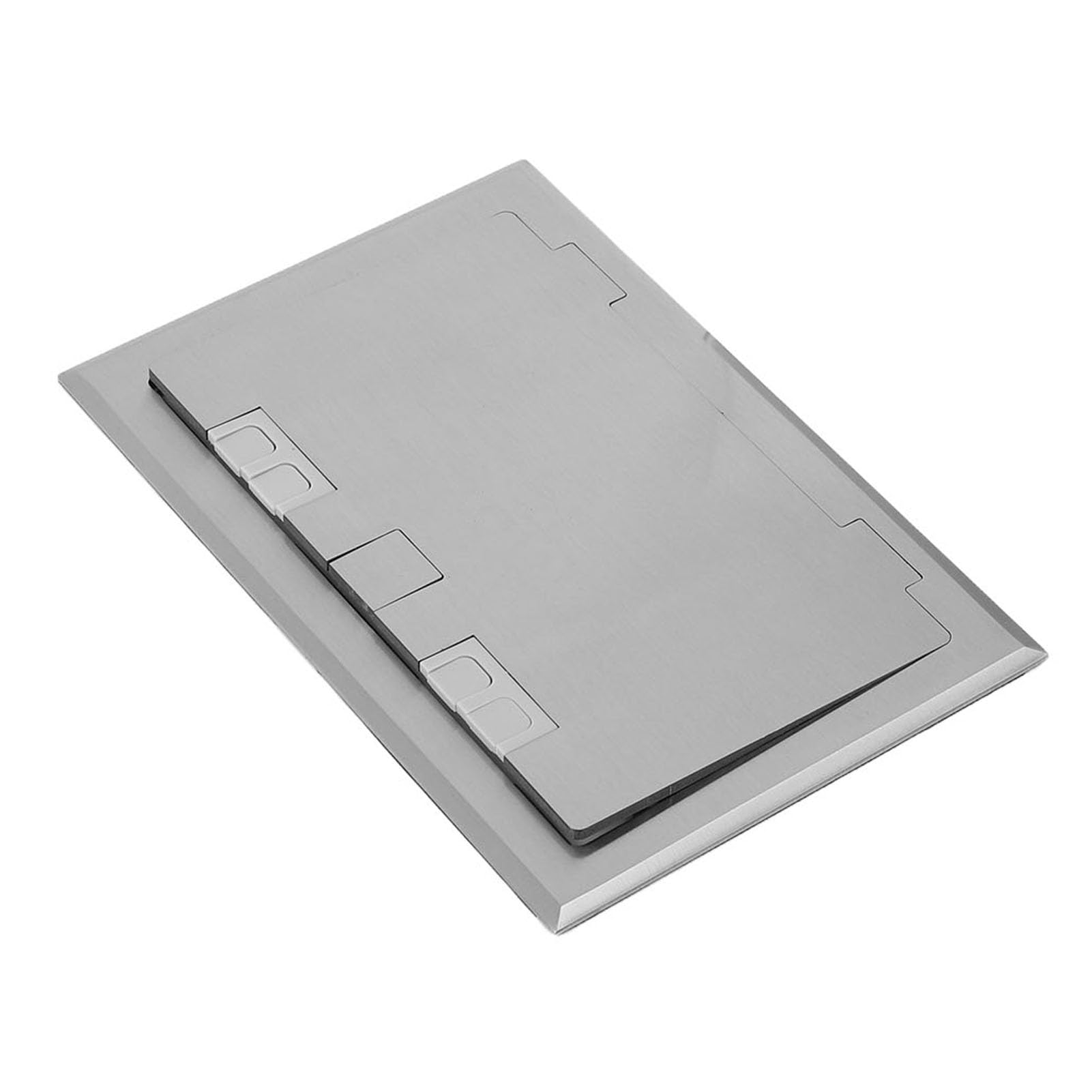 Sxhlseller Kit Scatola di Derivazione da Incasso a Pavimento in Acciaio Inossidabile Resistente All'acqua per 4KW 16A con Porte USB, Set di Prese Piatte Resistenti all'umidità per Soggiorno, Centri