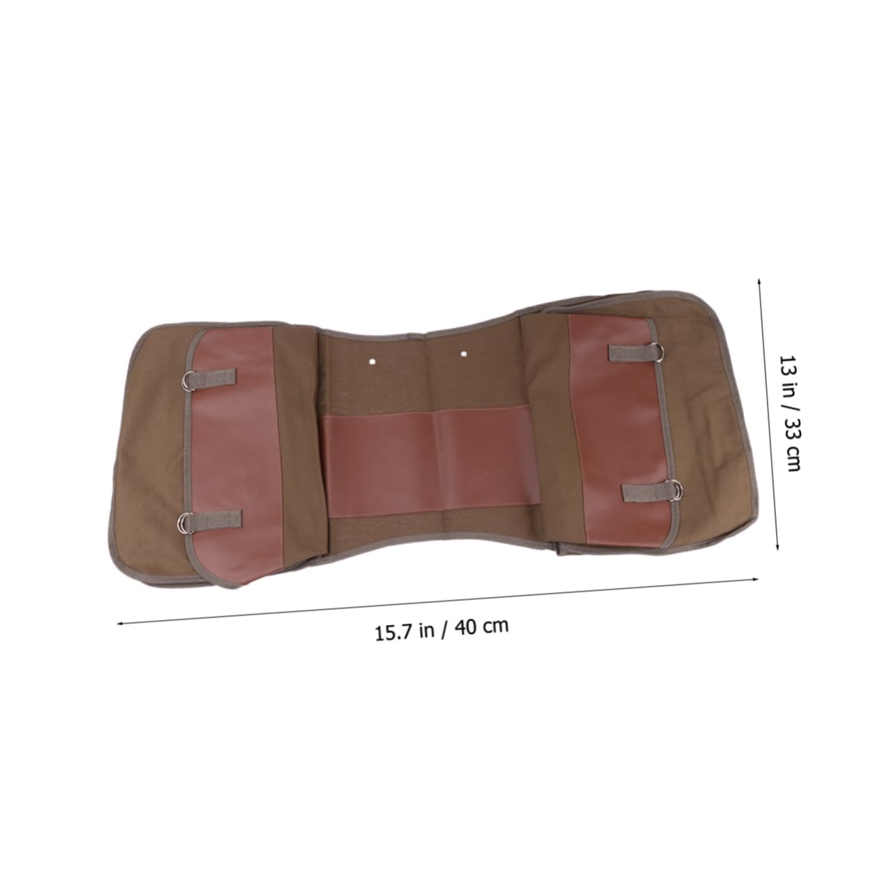 SUPVOX Borsa Posteriore Bici a Doppia Tasca Canvas Khaki Maniglia | Confezione Doppia, Design Stratificato Innovativo, Capienza Ampia, per Picnic e Viaggio