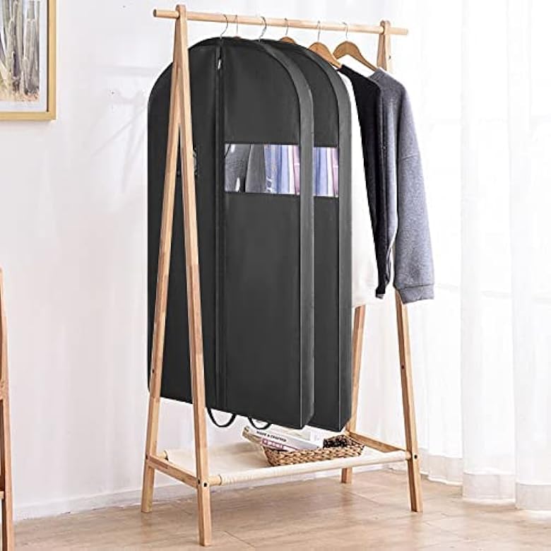 Sac à Vêtements Voyage - Housse Costume Respirante - 43-60 Pouces - Noir - Pour Chemises, Robes