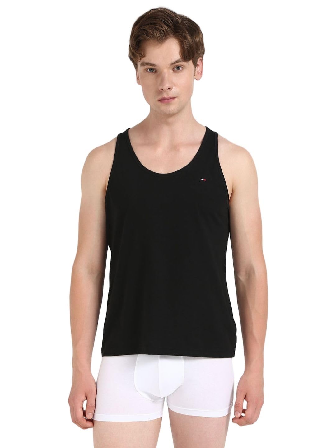 tommy hilfiger Solid Cotton Sleeveless Vest - Pack Of 3-picture-33