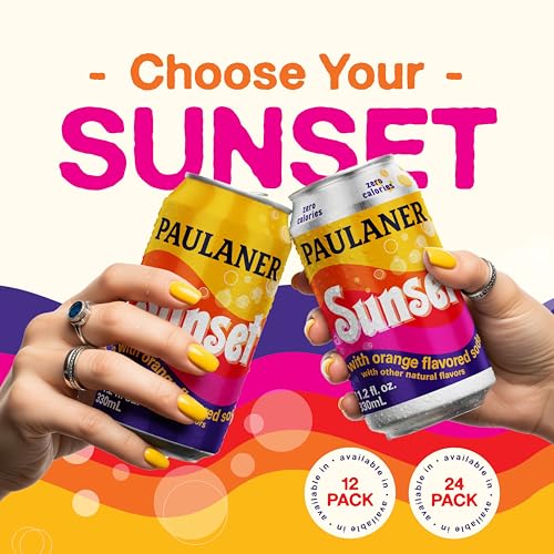 Image of Paulaner Sunset Orange Cola Soda Soft Drink | Fruity European Natural Sugar Spezi Soda Made in Germany | Vegan and Gluten-Free (24 Pack, Zero)