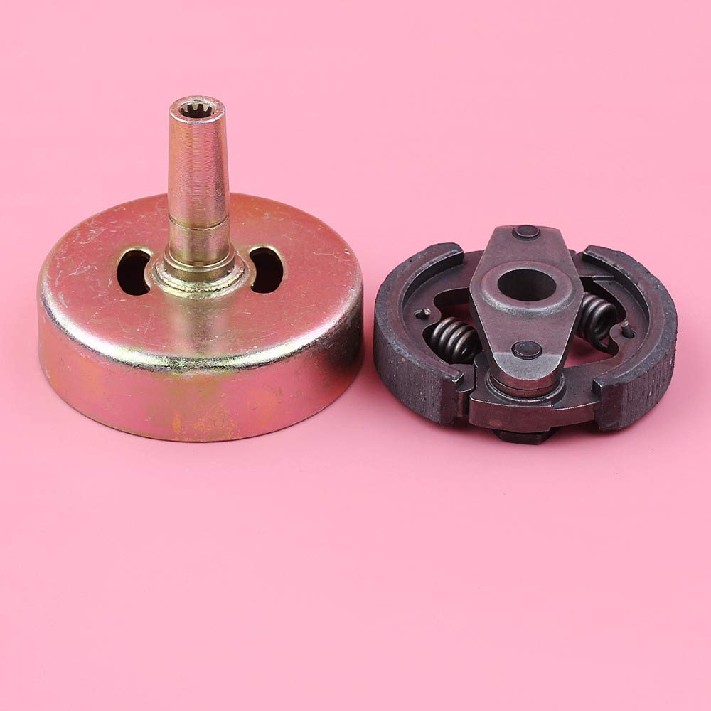 Conjunto de Embrague de 75 mm con Tambor de Embrague de 9 Dientes, Compatible con Motor de desbrozadora de césped NB411.
