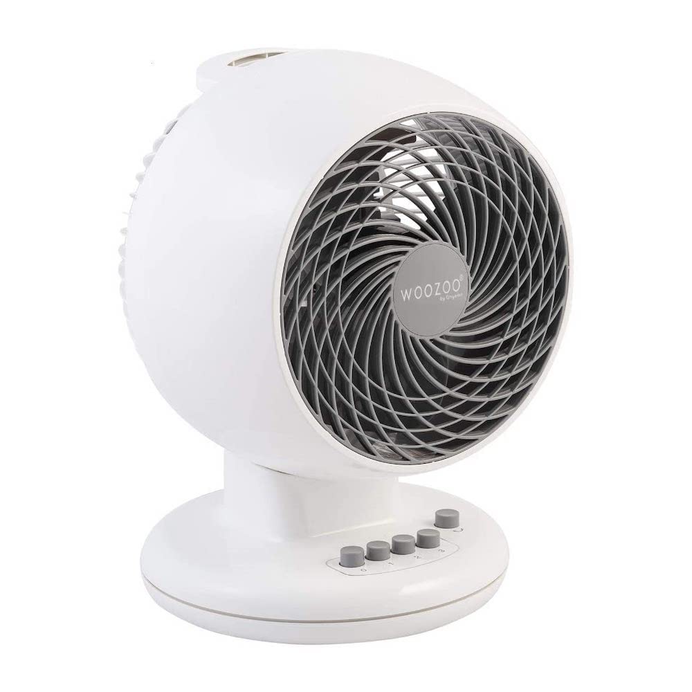 Iris OhyamaWoozoo Table Fan, 23㎡, Desk Fan, White, 3 Speeds, Oscillation, Vertical Tilt, Silent, Quiet, For Bedroom, Living Room, Kitchen, Air Circulator, Small, Cooling, Powerful, PCF-M18