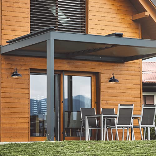 Goalplus 12" Outdoor Gooseneck Barn Light, Waterproof Farmhouse Wall Mount Light, Matte Black Finish Wall Porch Light With Brass Interior For Exterior, Patio, Garden, 1 Pack, Lm2209 #TOP2