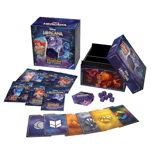 Ravensburger Disney Lorcana TCG: Ursula's Return Illumineer's Trove | Secure Card Storage | Includes Booster Packs & Comprehensive Guide | Original Disney Artwork | Ages 8+