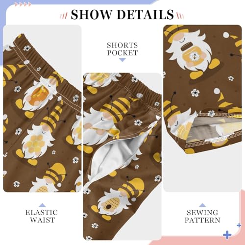 Honey Gnome Boys Long Pants Soft Trousers Elastic Waist Kids Lounge Bottoms with Pockets S-XL4