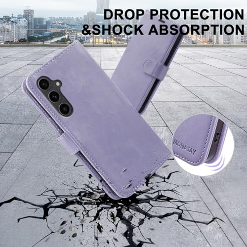 Etui Coque Galaxy A16 housse portefeuille antichoc flip case violet clair