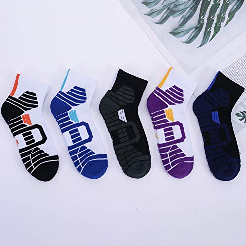 Meias Esportivas, Andoer Meias esportivas masculinas e femininas toalha com listras inferiores antid