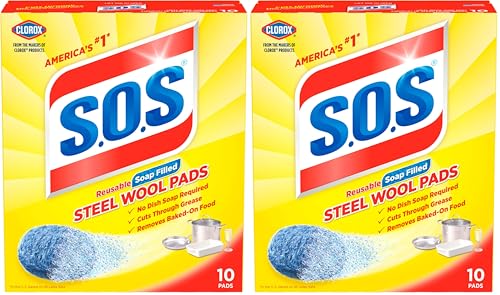 S.O.S-10002, Steel Wool Soap Pads, 10 Ct (Pack of 2)