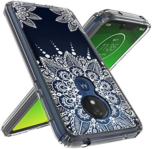 OUBA Moto G7 Power Case, Moto G7 Supra Case, [Shock Absorbing] Air Hybrid Slim fit Armor Shockproof Drop Protection Crystal [Clear] Back Protective Case + TPU Bumper Cover for Motorola Moto G7 Power