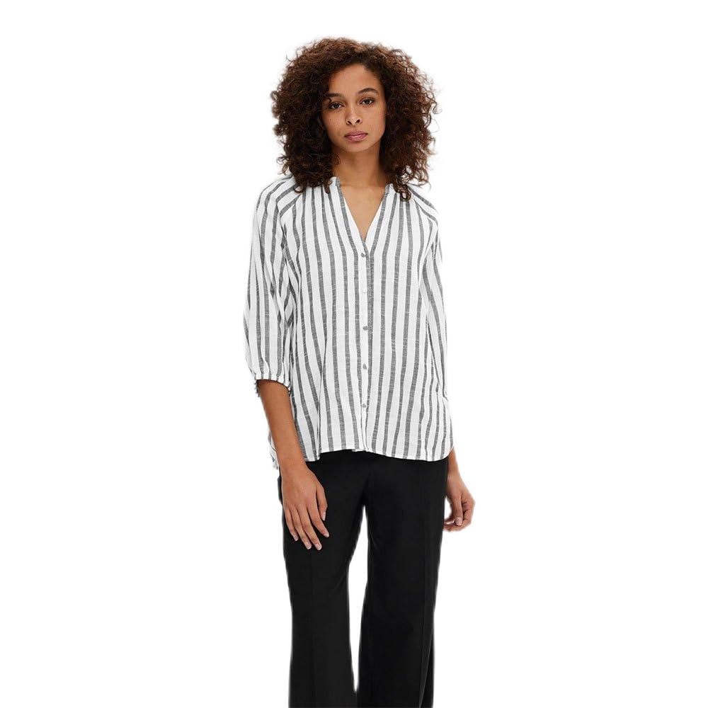 SELECTED FEMME Women's Blouse Shirt, Snow White 1, 14