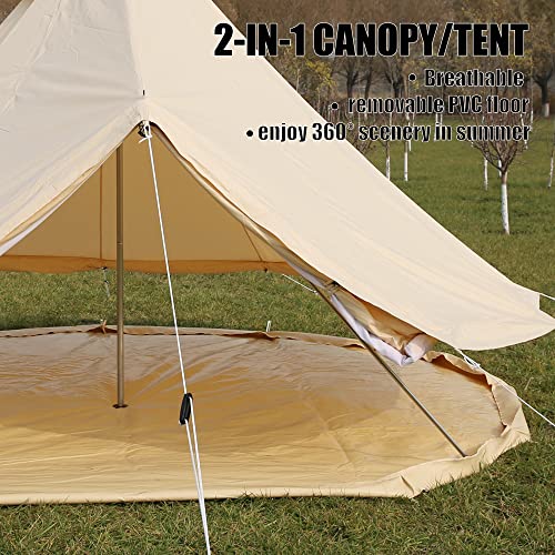 Carpa Bell Canvas 5M para 6-8 Personas 4 Estaciones Impermeable miniatura 6