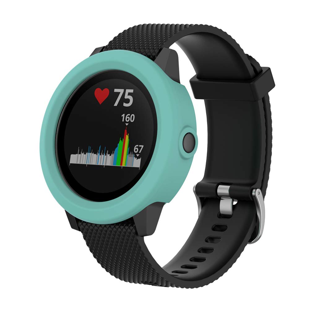 Hemobllo Screen Protectors 2 Pcs Compatible for Garmin 3 Case - Soft Silicone Protective Case Shockproof Anti-Fall Protector Case Shell Frame Bumper Protective Cover (, Grey) Smartwatch