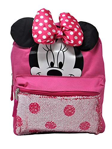 Disney Minnie Mouse Mini Preschool Backpack for Toddler Girls (12") (Minnie Mouse School Supplies Bundle)3