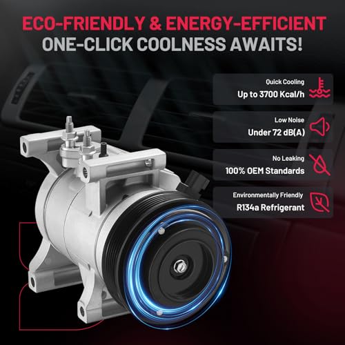 BDFHYK Air Conditioning A/C Compressor 98311 compatible with Dodge Charger 2011-2013, Durango 2011-2015, Challenger 2011-2014, compatible with Jeep Grand Cherokee 2011-2015 V6 3.6L