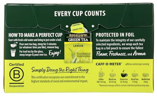 Image of BigelowTea Green Tea With Lemon (Caffeinated), 20 Count
