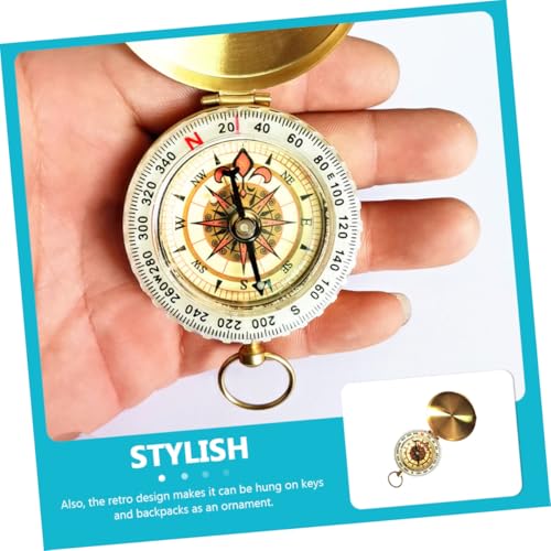 Brújula Vintage de Reloj de Metal, Multi-función Pequeña para Camping miniatura 4