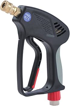 Aim Tools Hogedrukreiniger pistool lange steel 4000 PSI met 5 spuitmondstukken, 50 cm verlengstaf, M22 14 mm fitting en snelkoppelingsadapter, reinigingsset voor autostraalsproeiers