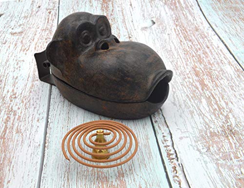 Cigar Ashtrays Outdoor for Patio, Home Office Countertop Decor Ash Holder Large Ash Tray, Cast Iron Funny Monkey, Best Gift for Smoker - Thumbnail 4