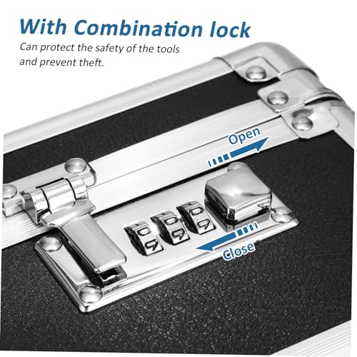 Men Aluminum Carrying Case Tool Case Lock Hardcase for Men Briefcase Briefcase for Jewelry Cash and Documents3