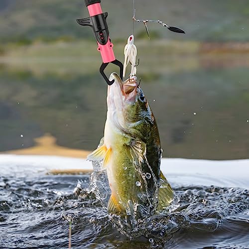 Image of mouhike Fishing Pliers Fish Lip Gripper Fishing Tool Kit Muti-Function Saltwater Fishing Line Cutter Hook Remover with Sheath Lanyard, Fly Ice Fishing Gear Fishing Gifts for Men Women