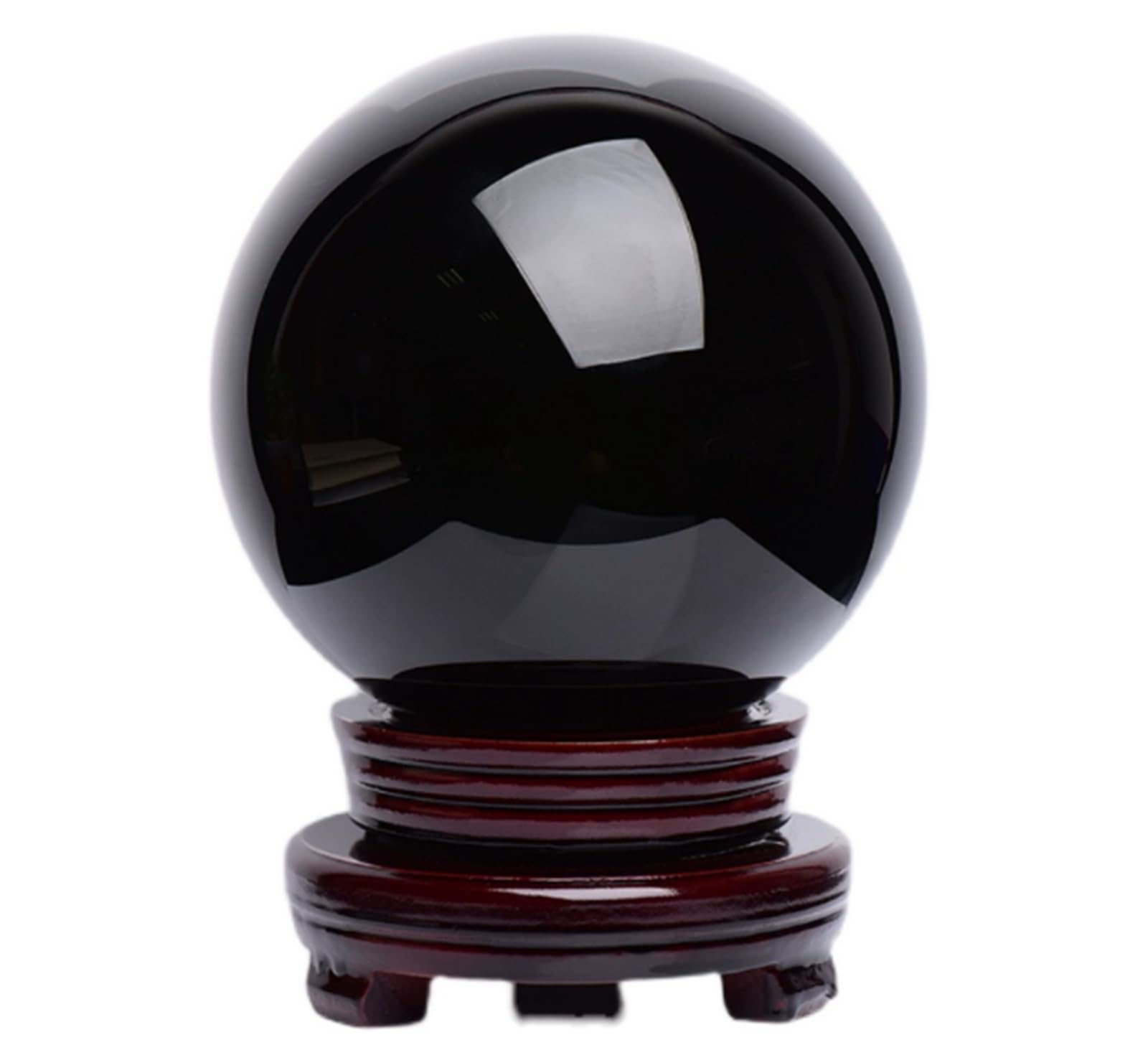CYVXCPPGI Obsidian Crystal Ball Ornaments - Obsidian Crystal Sphere Balls for Witchcraft and Decorative Balls, Divination & Feng Shui Home Decor,16cm
