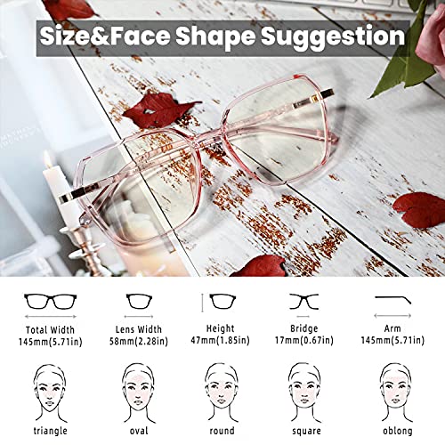 Image of ROCKNIGHT blue light glasses for women anti eyestrain headache,2 pack for computer gaiming tv and phones