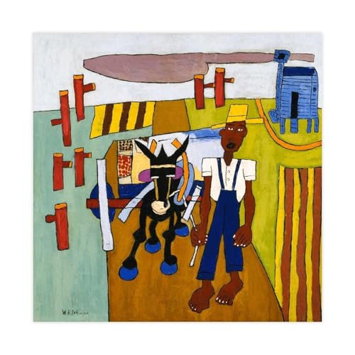 William H. Johnson Going to Market poster toile pour une déco chargée d'histoire