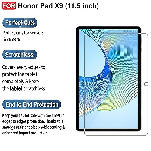 Image of Anti Scratch And Smudge Proof Tempered Glass Full Screen Protector For Honor Pad X9 11.5 Inch Tablet - Pack Of 1