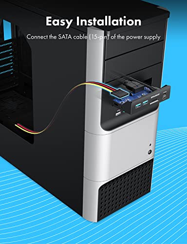 Graugear G-MP01CR 3.5 Inch Front Panel Usb C Hub, Sd/Microsd Internal Card Reader thumb #3